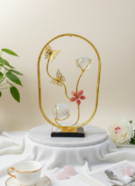 Golden Butterfly Crystal Globe Decoration