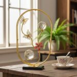 Golden Butterfly Crystal Globe Decoration