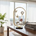 Golden Butterfly Crystal Globe Decoration