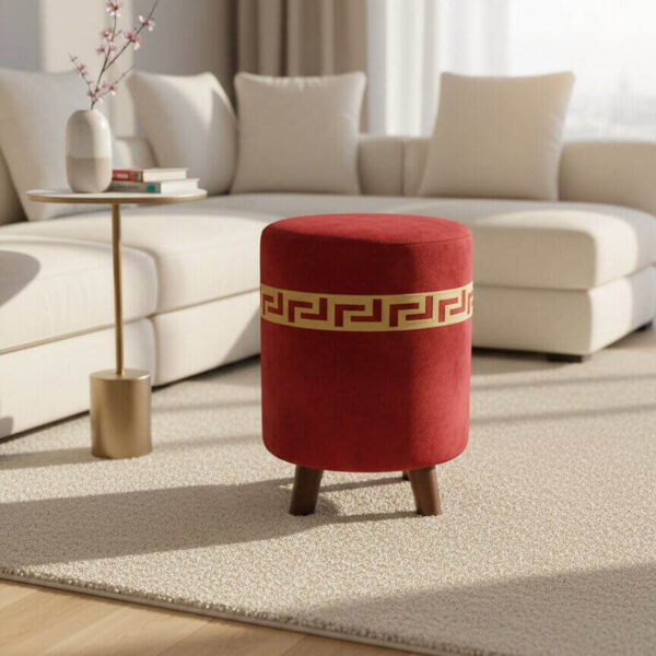 round velvet ottoman
